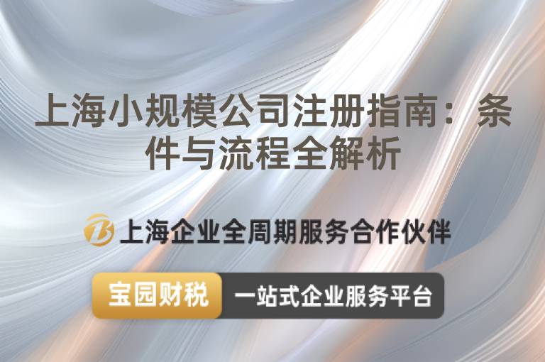 上海小規模公司注冊指南：條件與流程全解析