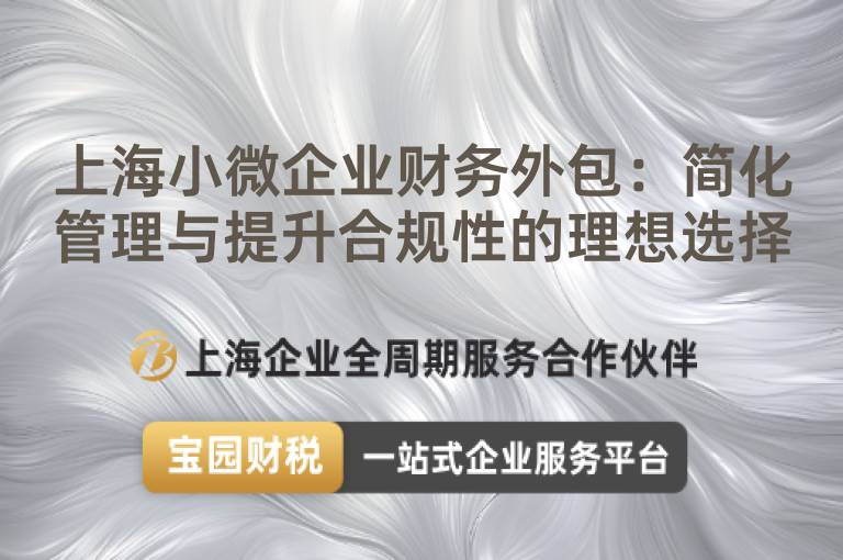 上海小微企業財務外包：簡化管理與提升合規性的理想選擇