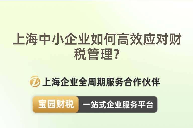 上海中小企業如何高效應對財稅管理？
