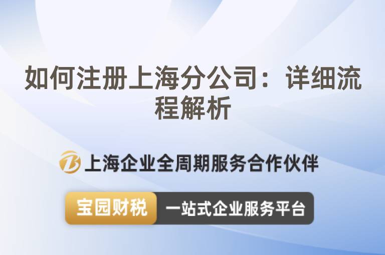 如何注冊上海分公司：詳細流程解析