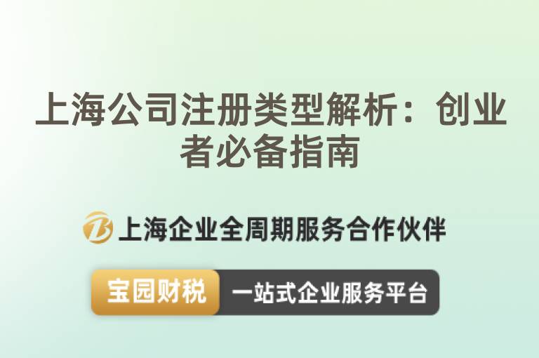 上海公司注冊類型解析：創業者必備指南