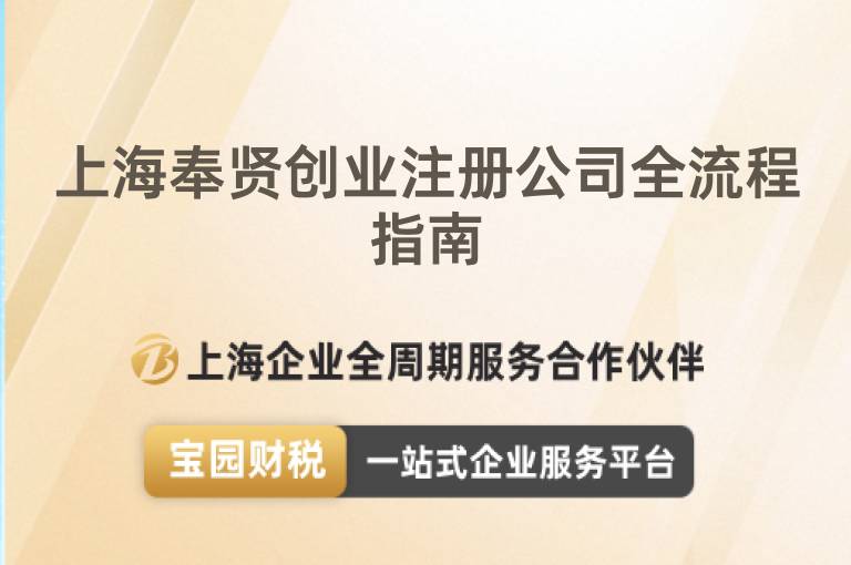 上海奉賢創(chuàng)業(yè)注冊公司全流程指南