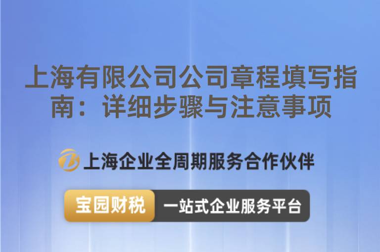 上海有限公司公司章程填寫指南：詳細步驟與注意事項