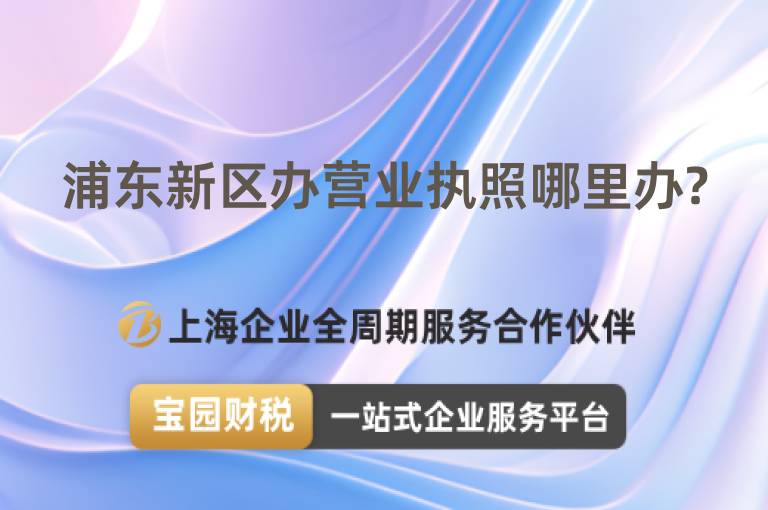 浦東新區辦營業執照哪里辦?
