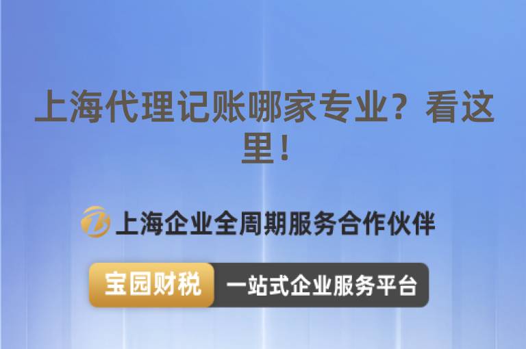 上海代理記賬哪家專業？看這里！