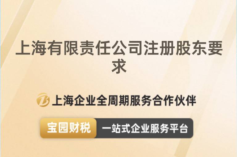 上海有限責任公司注冊股東要求