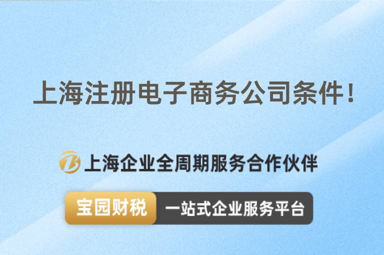 上海注冊電子商務公司條件！