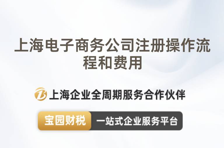 上海電子商務公司注冊操作流程和費用